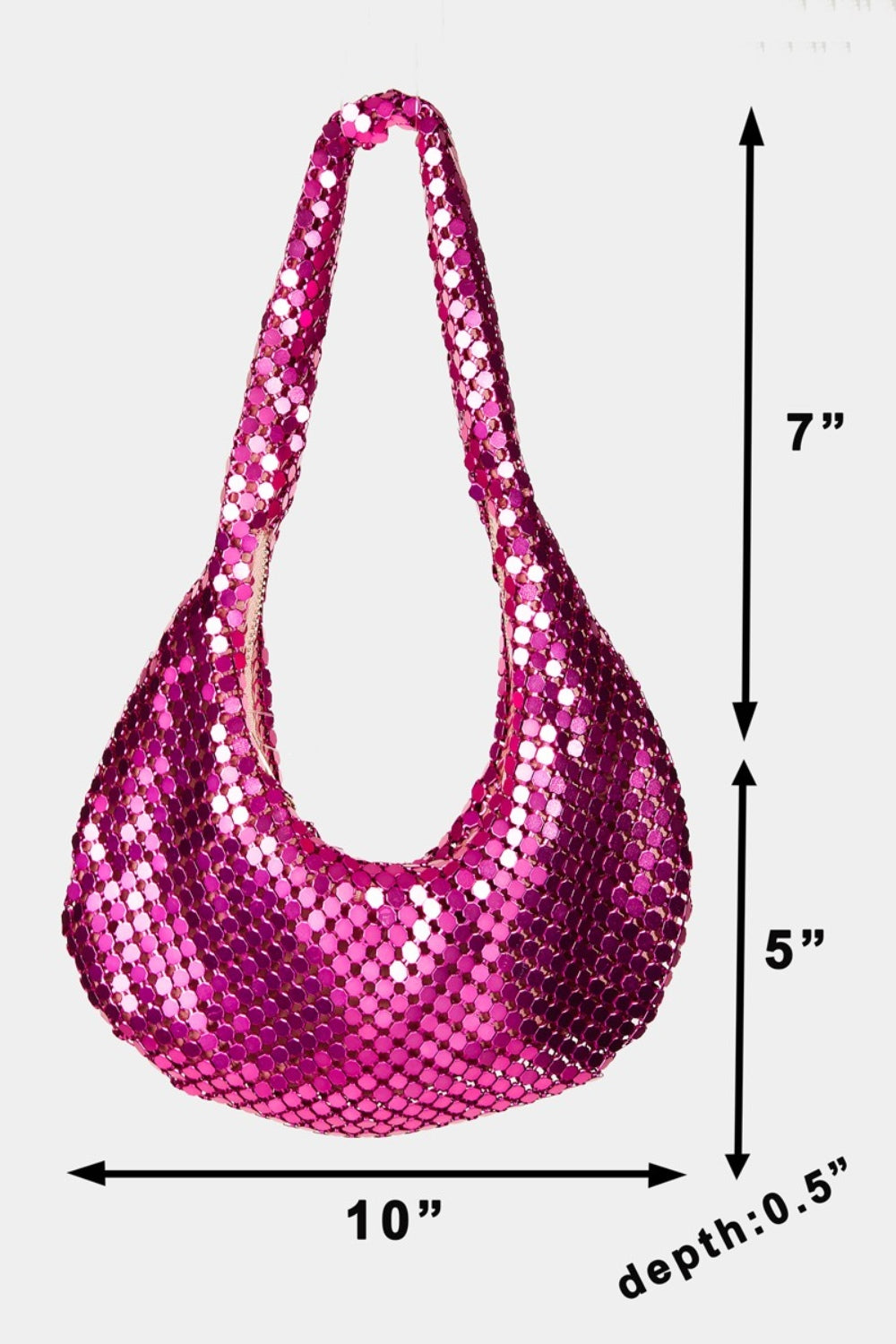 Fame Sequin Disc Handbag - Folded Express