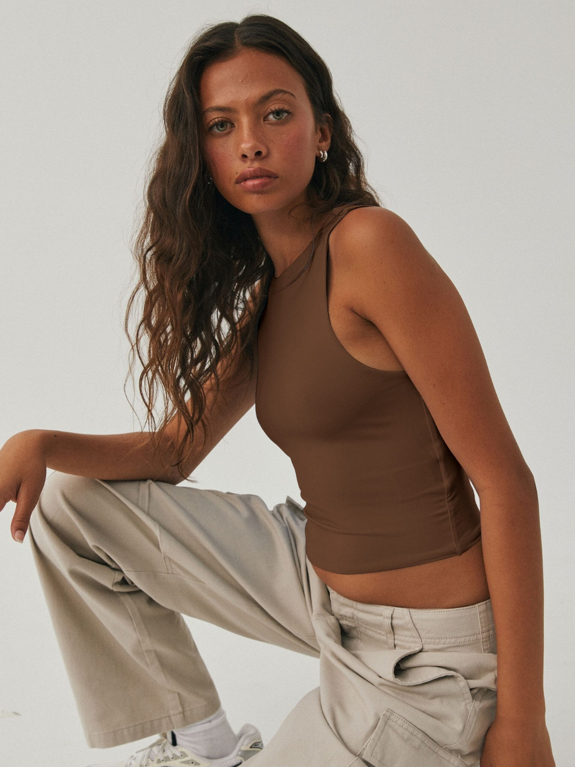 Round Neck Cropped Tank - Folded Express