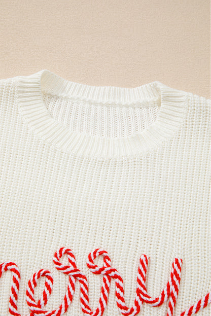 MERRY & BRIGHT Round Neck Sweater - Folded Express