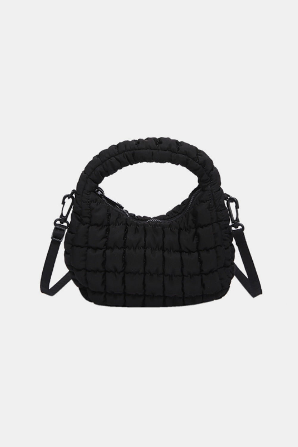 Quilted Puffy Removable Strap Crossbody Bag - Folded Express