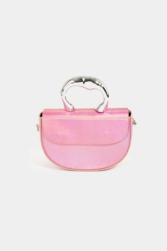 Fame Glossy Semi Circle Top Handle Bag - Folded Express