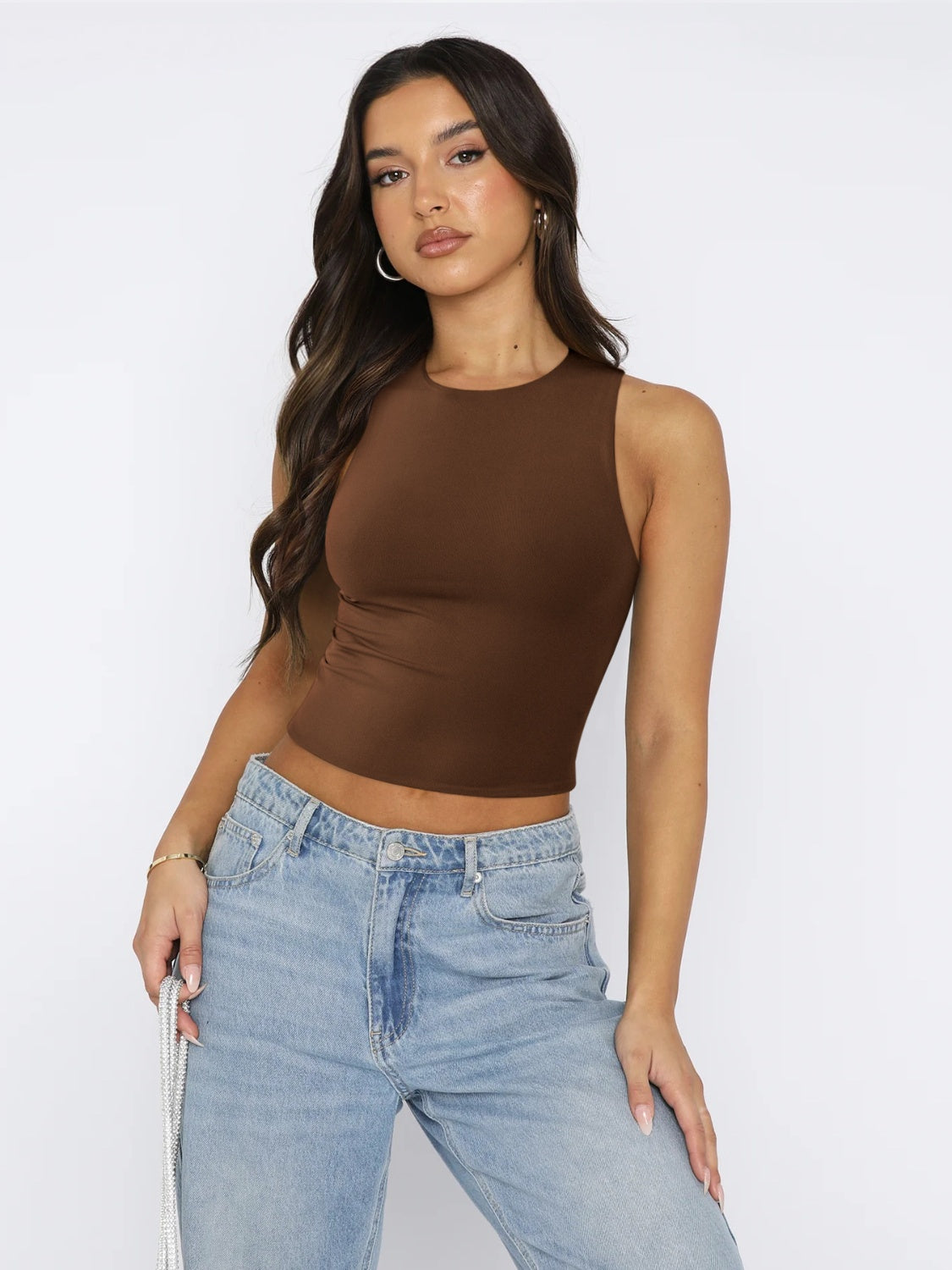 Round Neck Cropped Tank - Folded Express