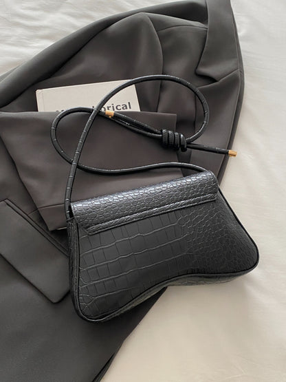 PU Leather Texture Crossbody Bag - Folded Express