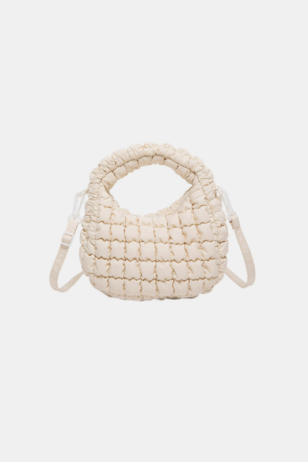 Quilted Puffy Removable Strap Crossbody Bag - Folded Express