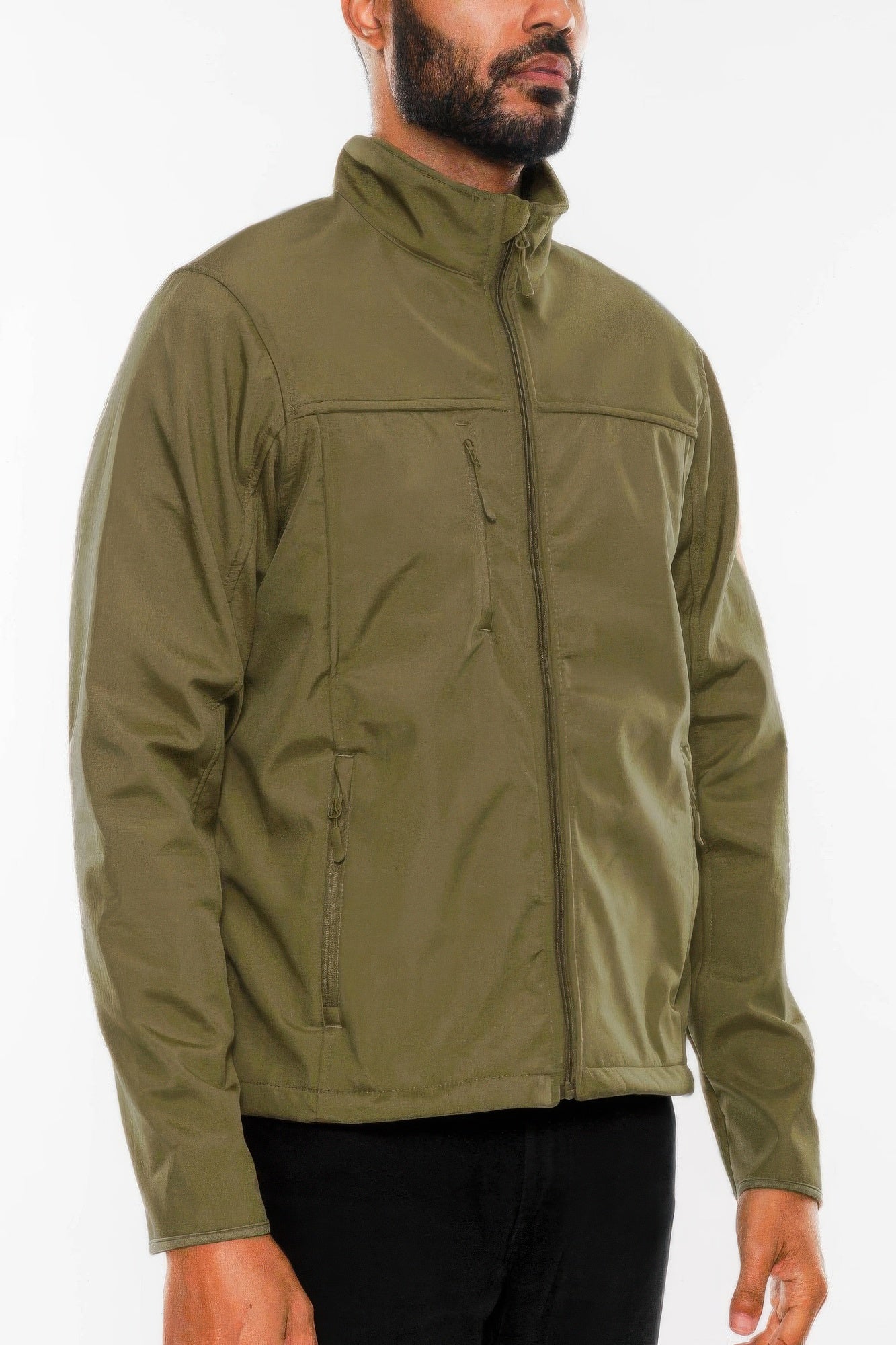 Mens Solid Soft Shell Storm Tech Jacket Coat