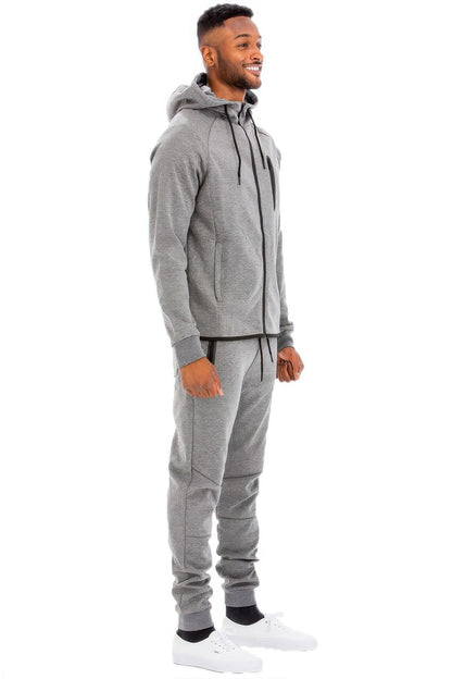 Mens Full Zip Sweat Pant Sweat Set