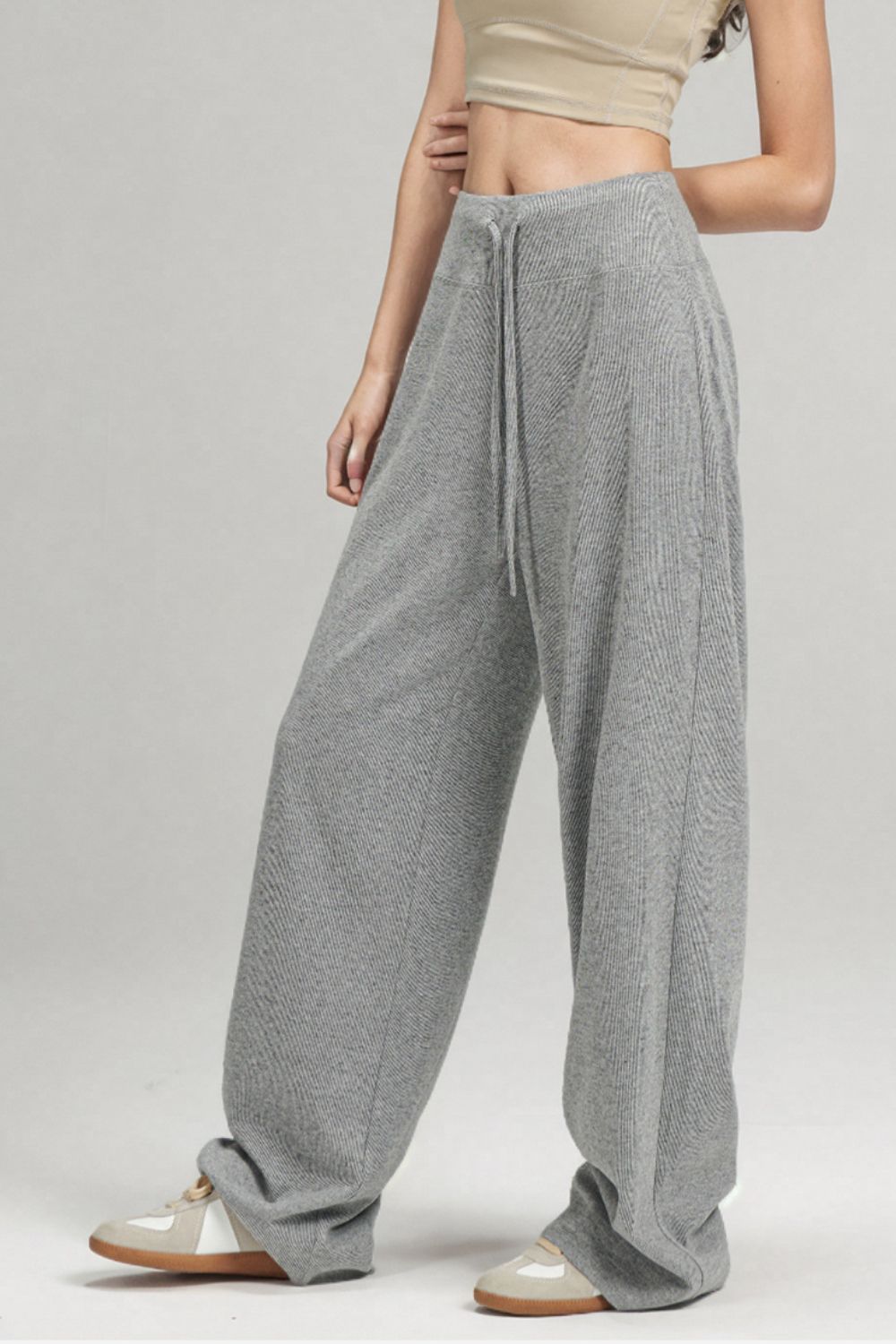 Basic Bae Drawstring Wide Leg Pants - Folded Express