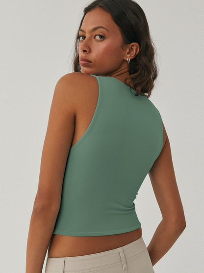 Round Neck Cropped Tank - Folded Express