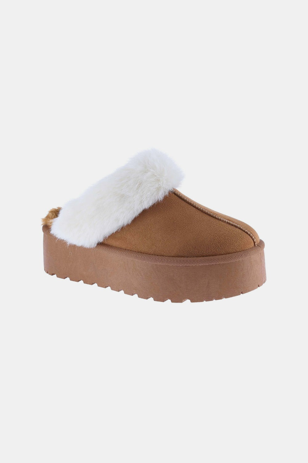 Weeboo Thick Bottom Fur Trim Snow Slippers - Folded Express