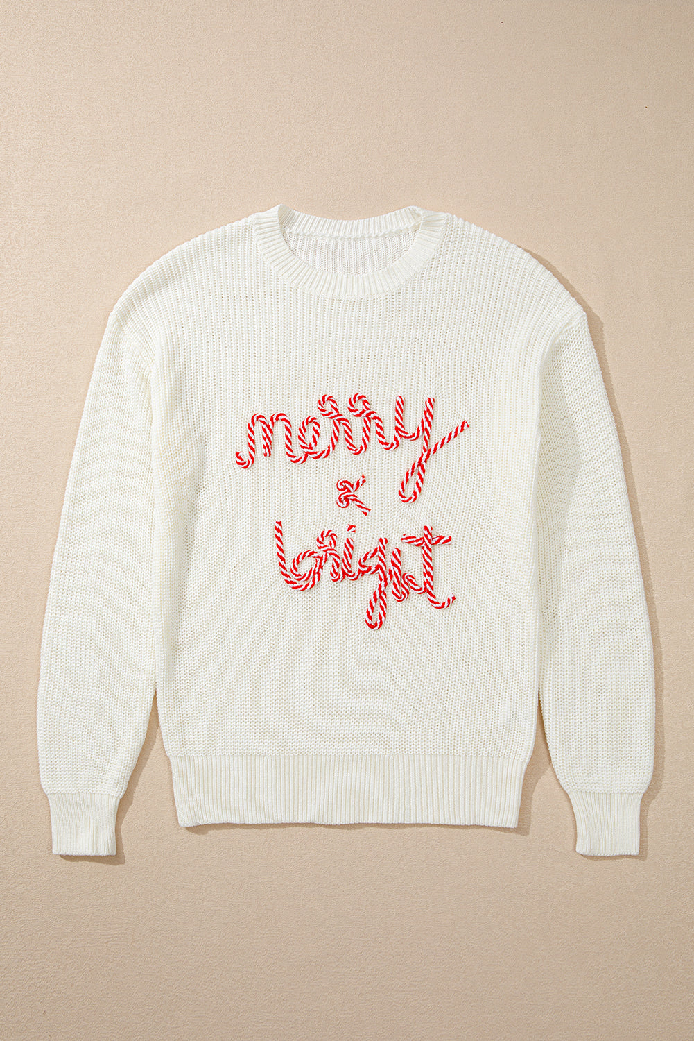 MERRY & BRIGHT Round Neck Sweater - Folded Express