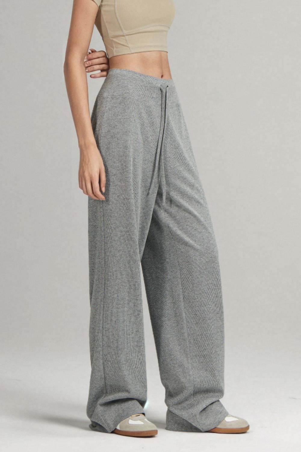 Basic Bae Drawstring Wide Leg Pants - Folded Express